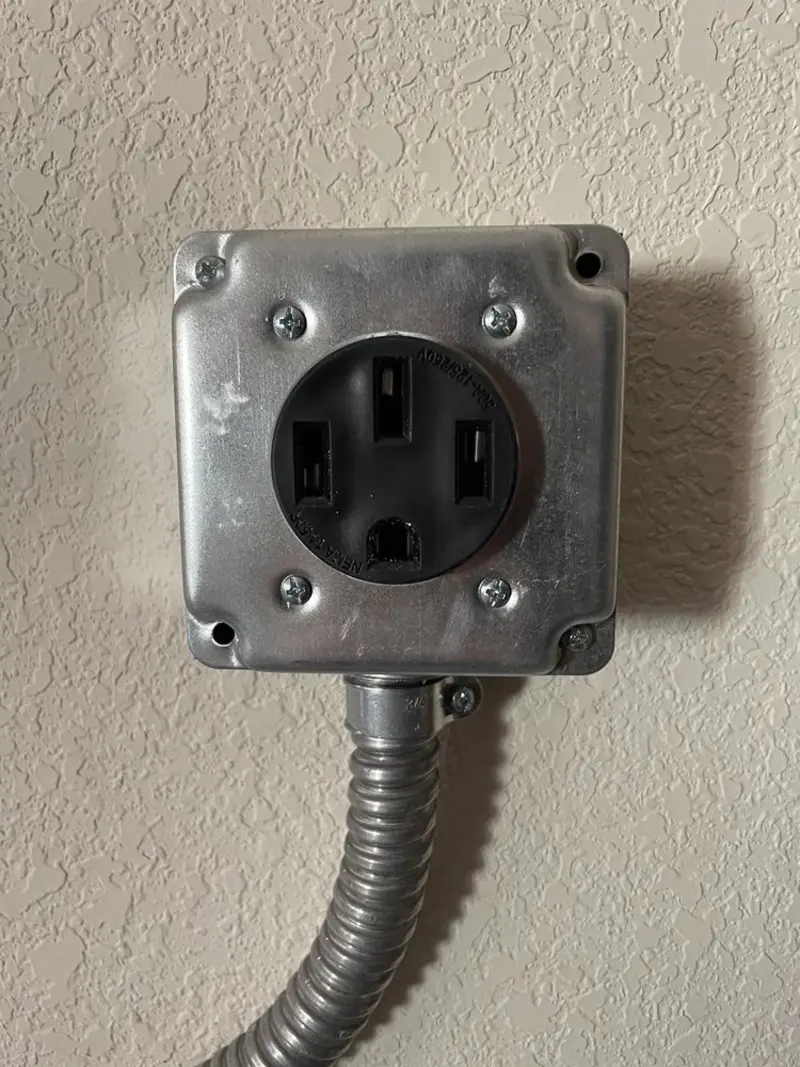 NEMA 14-50 outlet installed for Electrical Panel Upgrade in San Marcos